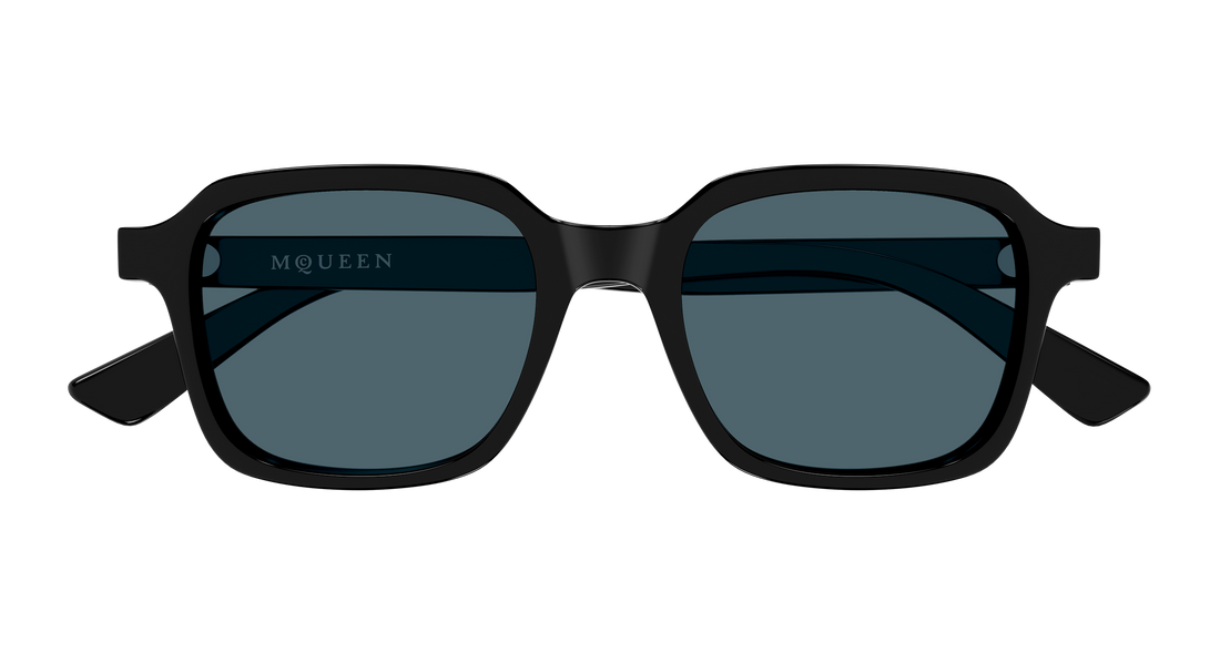 Solbriller alexander mcqueen am0571s 003 negro rectangular / squared unisex størrelse 50mm - Detaljeret visning