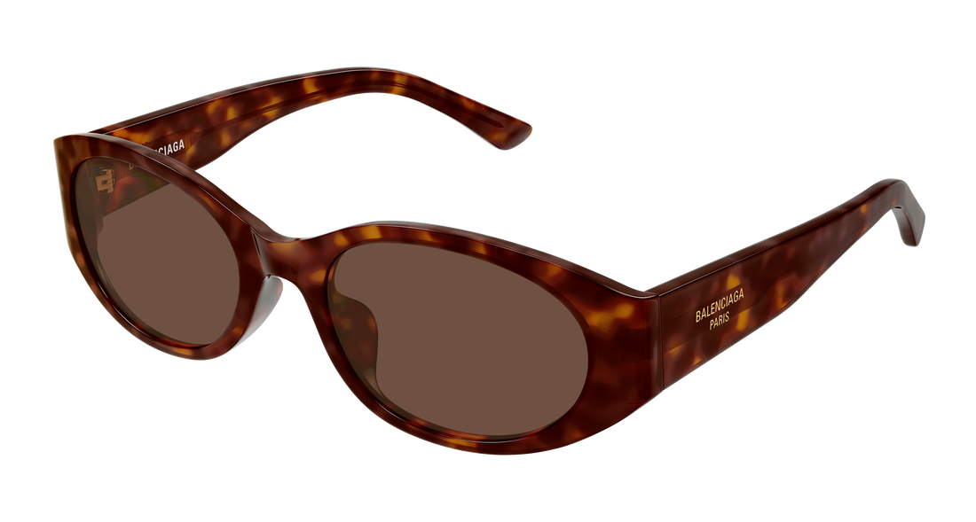 Lunettes de soleil balenciaga bb0369sk 005 havana round/oval/panthos femenino taille 55mm - Vue principale