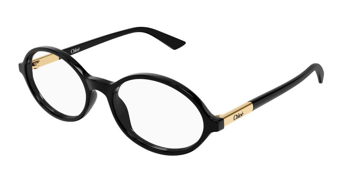 Briller chloé ch0367o 001 negro round/oval/panthos femenino størrelse 54mm - Hovedvisning