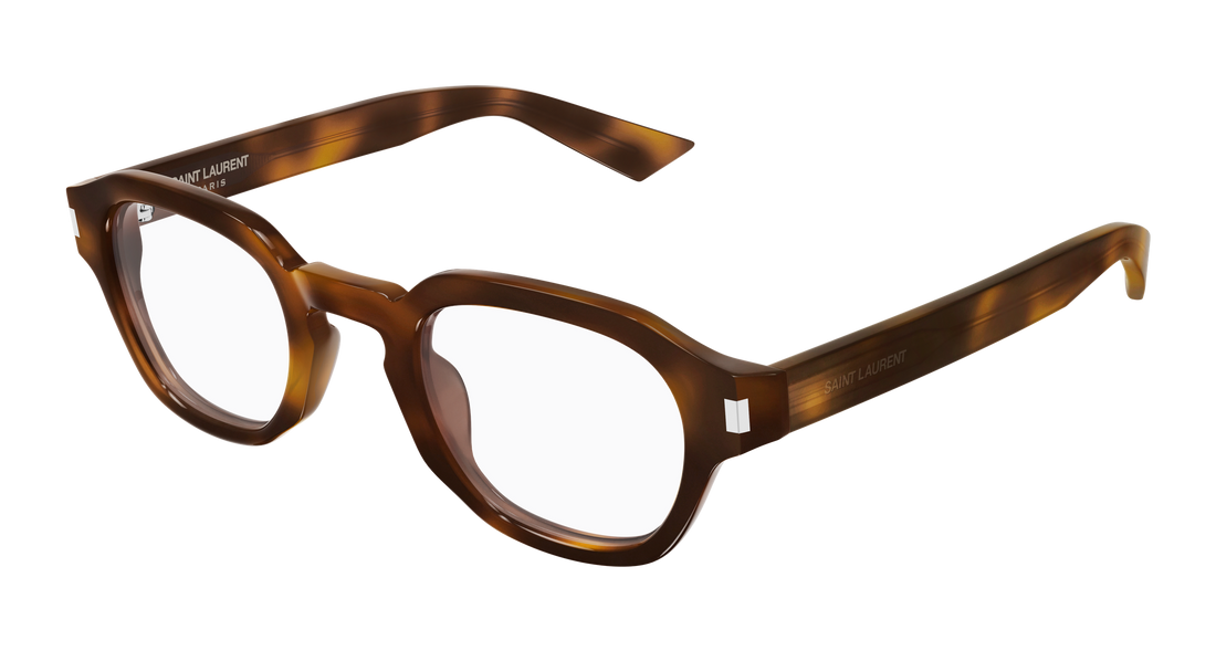 Lunettes de vue saint laurent sl 946 opt 002 havana round/oval/panthos masculino taille 47mm - Vue principale