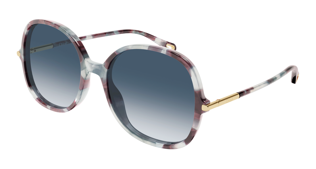 Óculos de sol chloé ch0383s 001 havana round/oval/panthos femenino tamanho 57mm - Vista principal