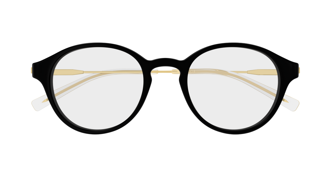 Briller gucci gg2253ok 001 negro round/oval/panthos masculino størrelse 51mm - Detaljeret visning