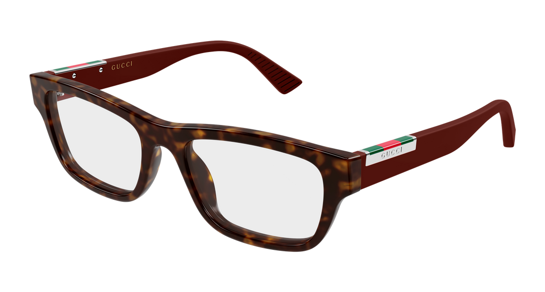 Occhiali da vista gucci gg2091o 007 havana rectangular / squared masculino taglia 55mm - Vista principale