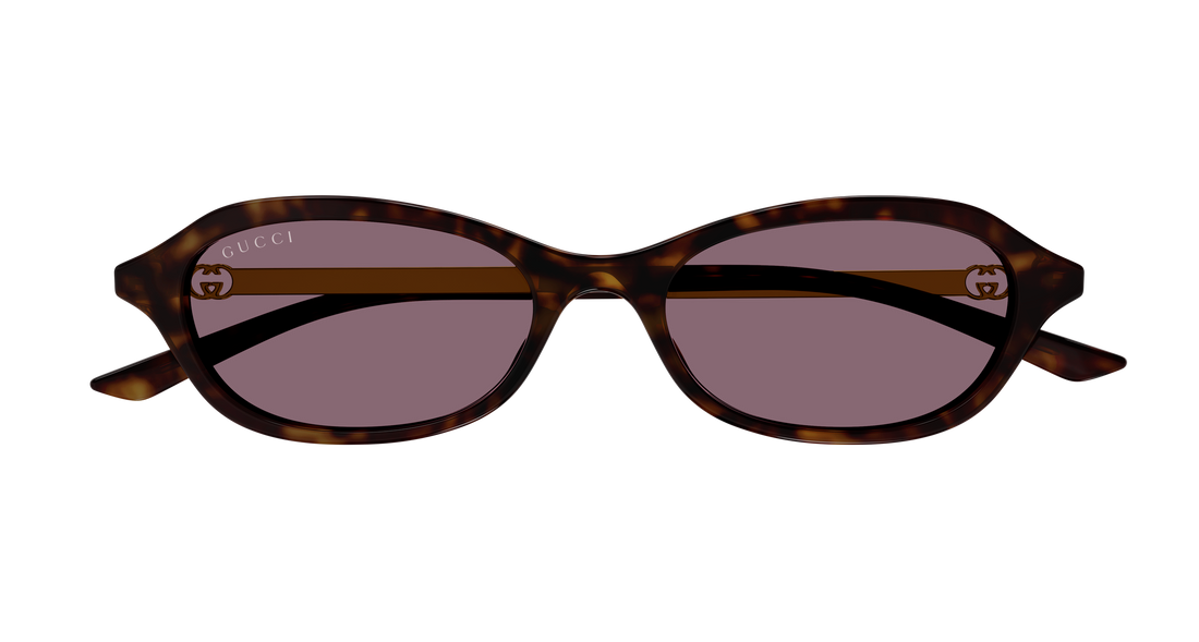 Solglasögon gucci gg2212s 003 havana round/oval/panthos femenino storlek 52mm - Detaljvy