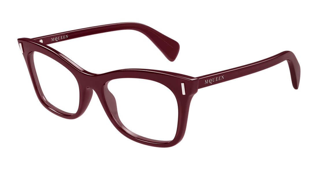 Gafas graduadas alexander mcqueen am0552o 003 burdeos cat eye femenino talla 53mm - Vista principal