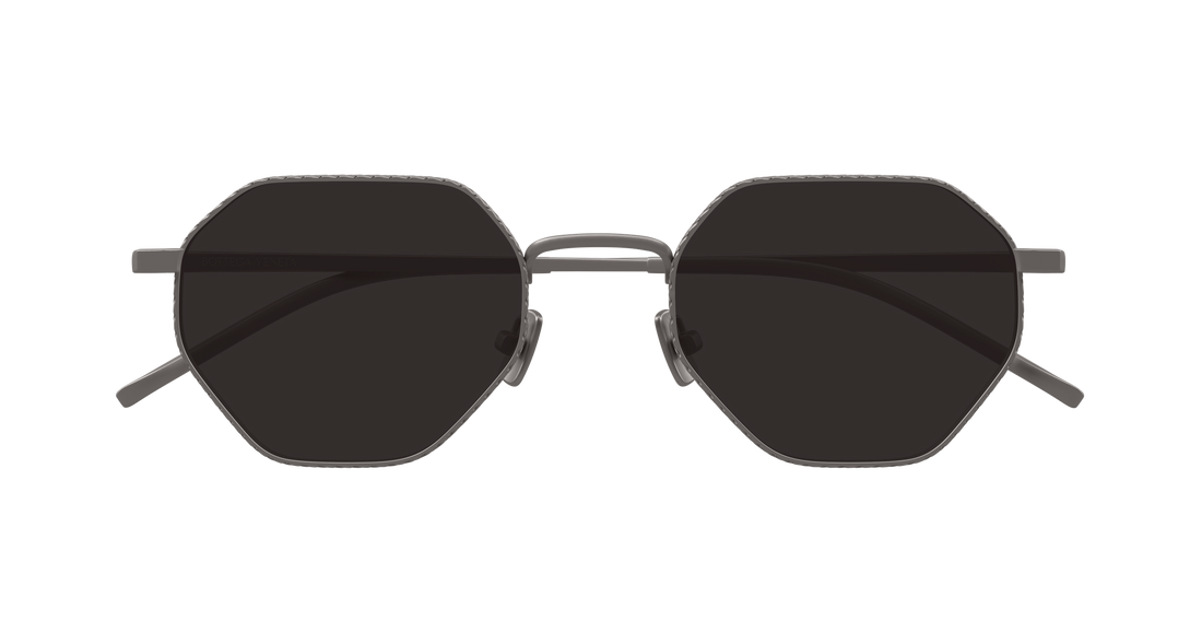 Occhiali da sole bottega veneta bv1471s 001 plateado round/oval/panthos unisex taglia 51mm - Vista dettagliata