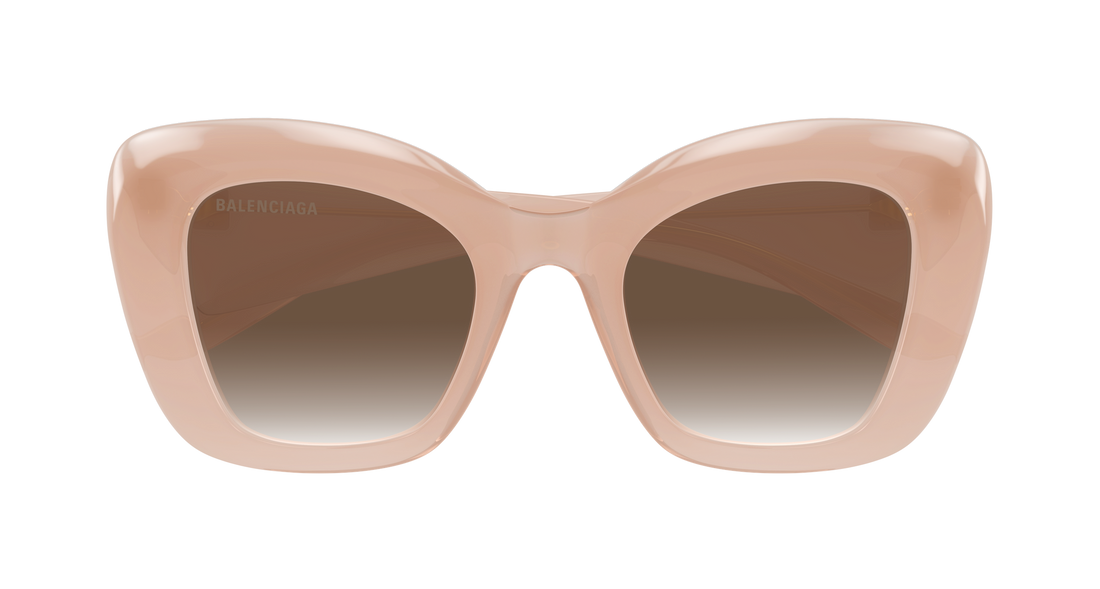 Solbriller balenciaga bb0503s 003 beige butterfly femenino størrelse 54mm - Detaljeret visning