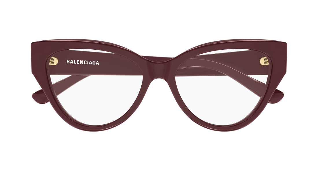 Occhiali da vista balenciaga bb0482o 003 burdeos cat eye femenino taglia 56mm - Vista dettagliata