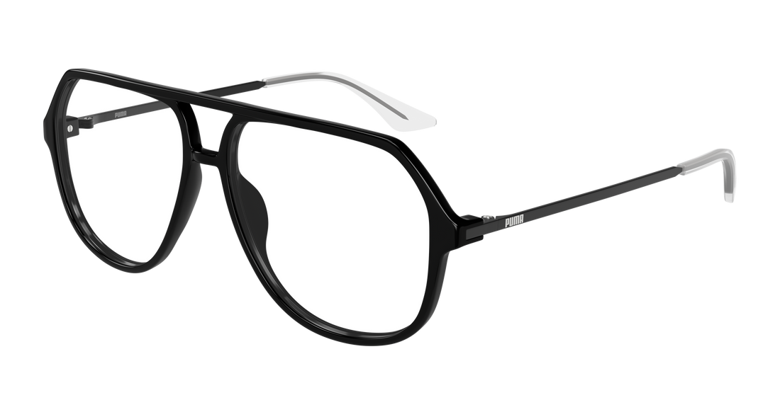 Gafas graduadas puma pu0460o 001 negro pilot/navigator masculino talla 58mm - Vista principal