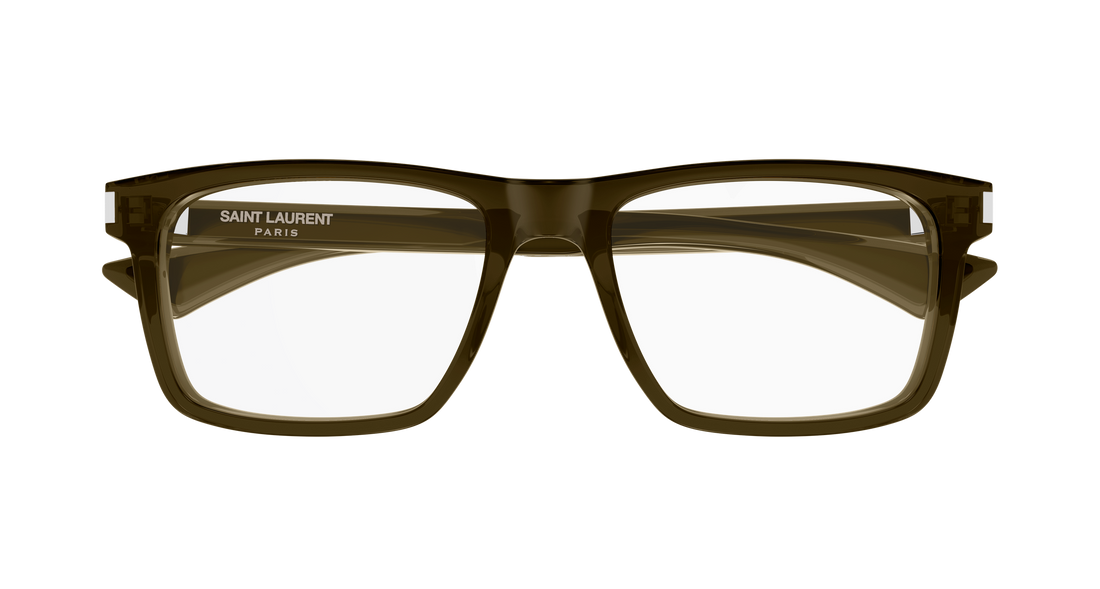 Occhiali da vista saint laurent sl 882 009 marron rectangular / squared masculino taglia 57mm - Vista dettagliata