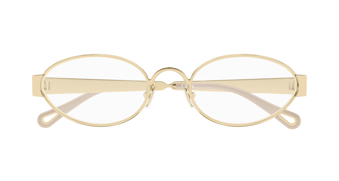 Occhiali da vista chloé ch0355o 001 dorado round/oval/panthos femenino taglia 54mm - Vista dettagliata