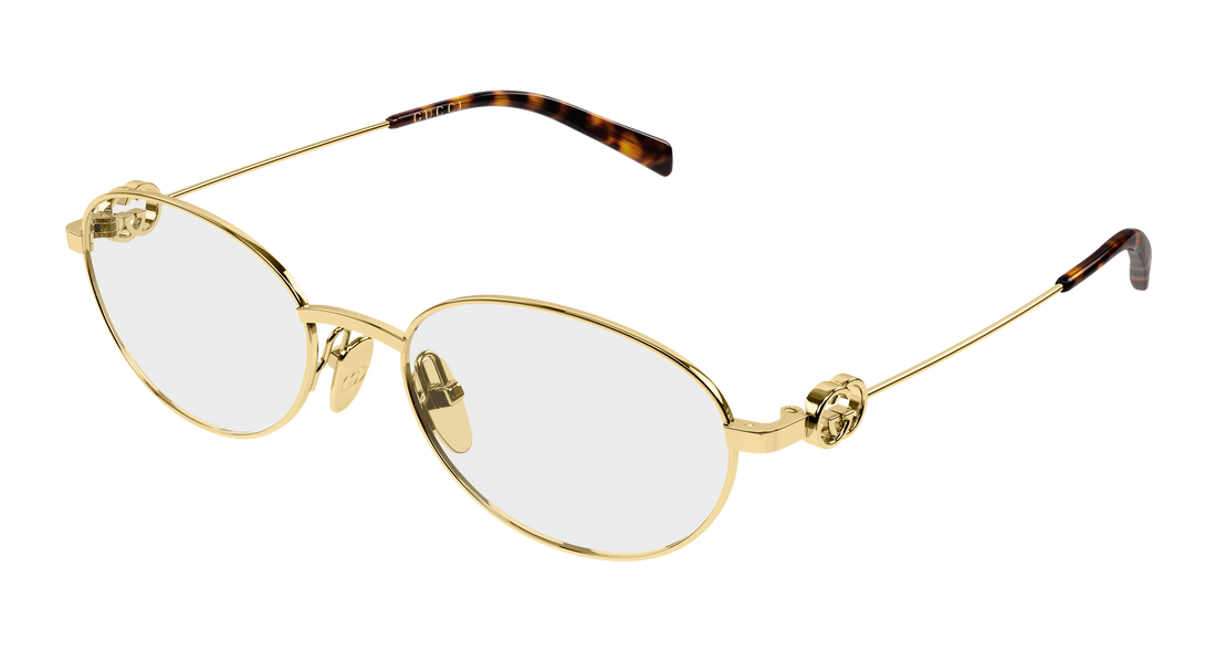 Glasögon gucci gg2227o 001 dorado round/oval/panthos femenino storlek 53mm - Huvudvy