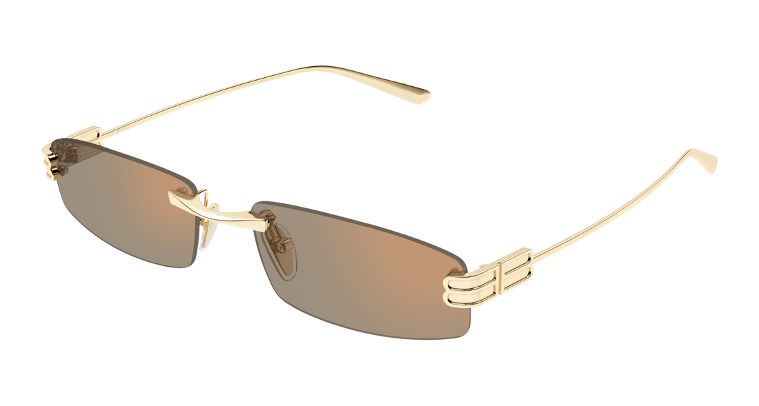 Gafas de sol balenciaga bb0488s 003 dorado rectangular / squared masculino talla 57mm - Vista principal