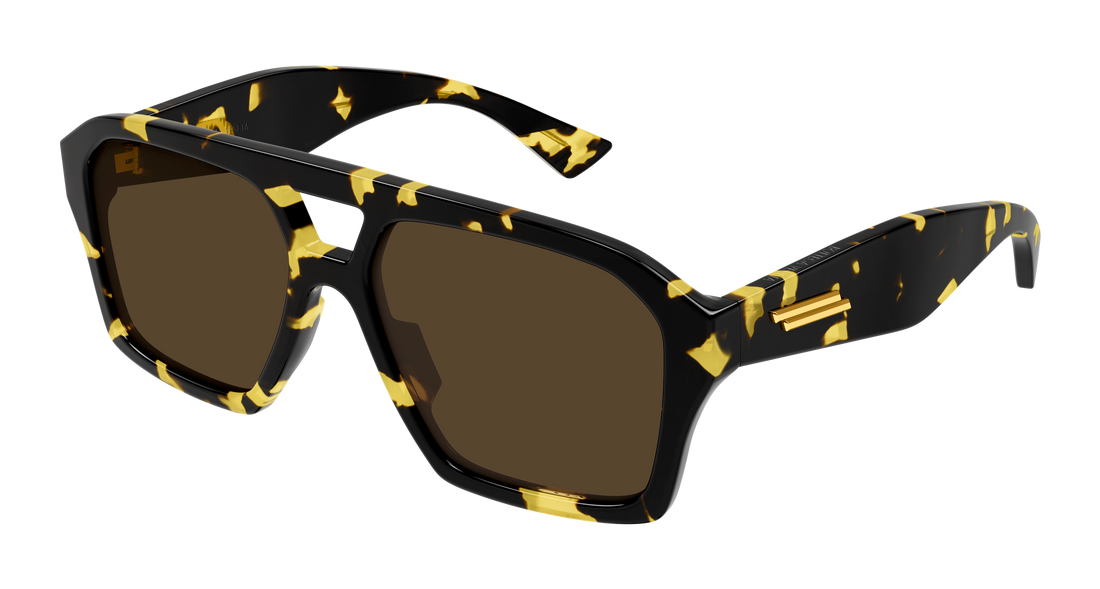 Occhiali da sole bottega veneta bv1501s 002 havana rectangular / squared unisex taglia 56mm - Vista principale
