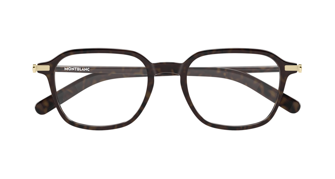 Brillen montblanc mb0462o 003 havana rectangular / squared masculino größe 51mm - Detailansicht