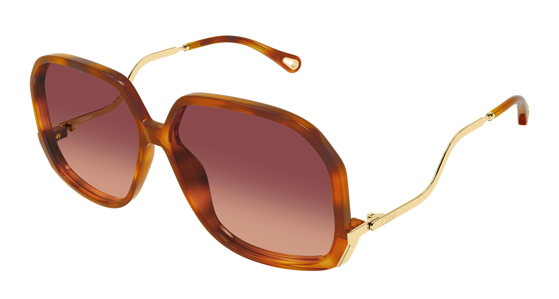 Gafas de sol chloé ch0404s 001 havana geometrical/directional femenino talla 60mm - Vista principal