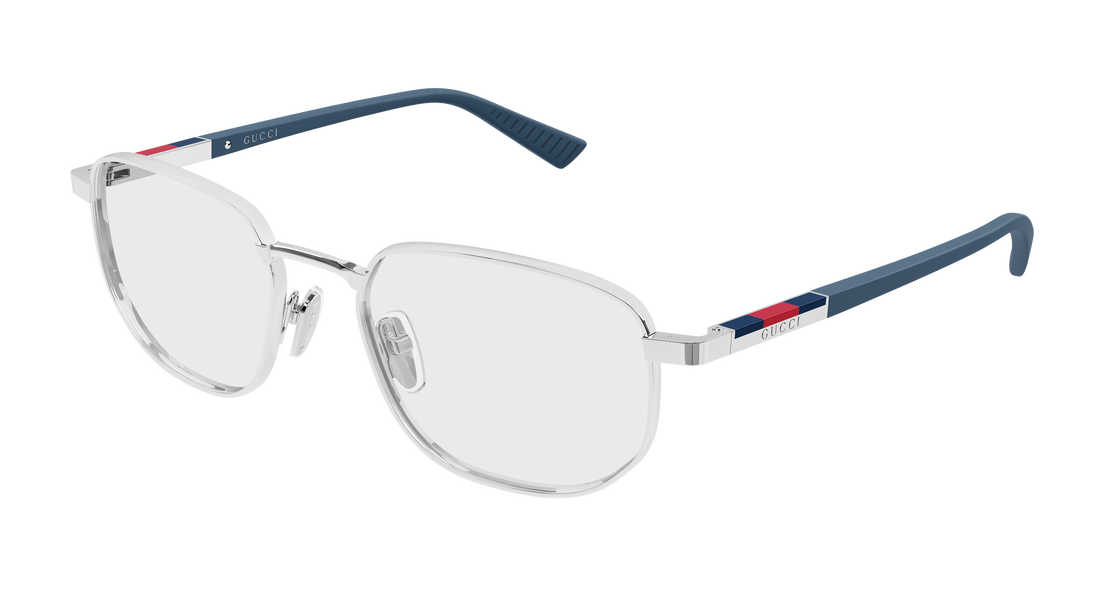 Occhiali da vista gucci gg2093o 002 plateado round/oval/panthos masculino taglia 53mm - Vista principale