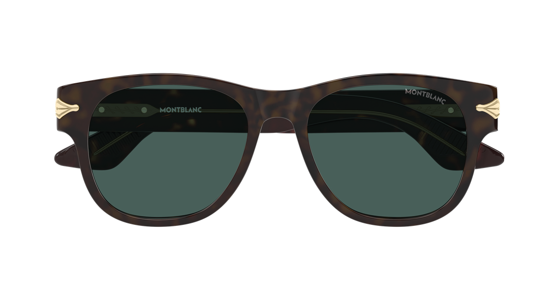 Occhiali da sole montblanc mb0478s 002 havana rectangular / squared masculino taglia 54mm - Vista dettagliata