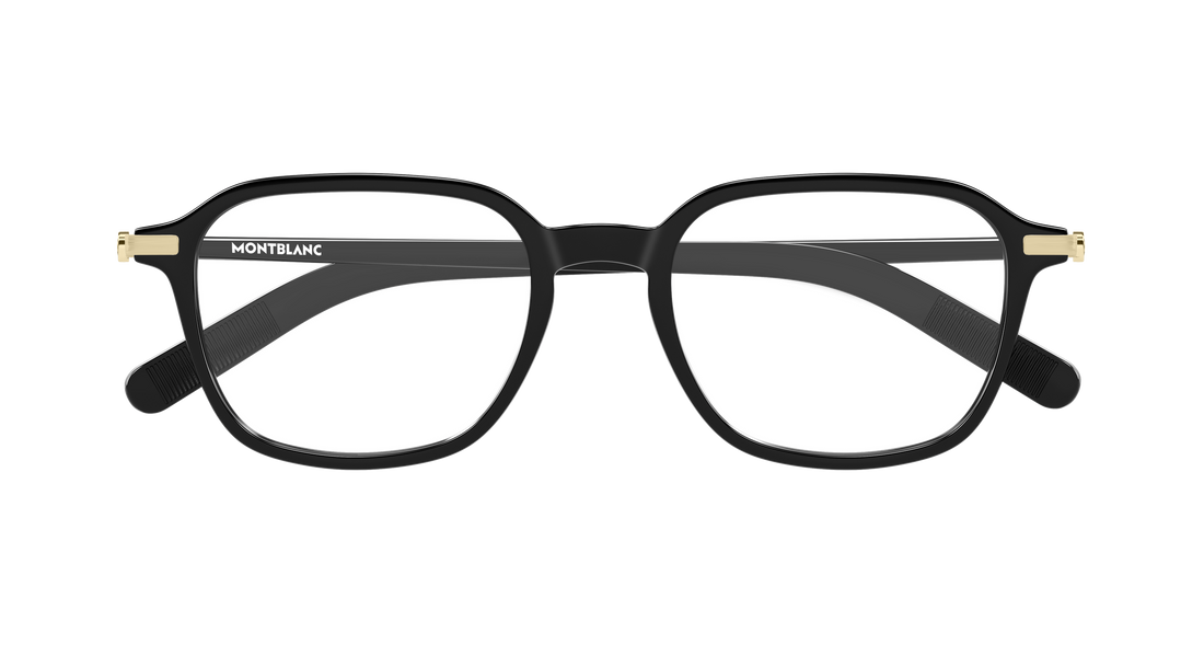 Occhiali da vista montblanc mb0462o 001 negro rectangular / squared masculino taglia 51mm - Vista dettagliata
