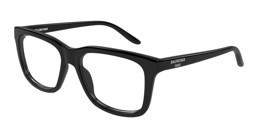 Briller balenciaga bb0530o 001 negro rectangular / squared masculino størrelse 55mm - Hovedvisning