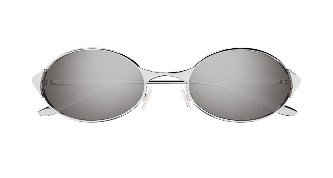 Solbriller alexander mcqueen am0589s 003 plateado round/oval/panthos unisex størrelse 55mm - Detaljeret visning