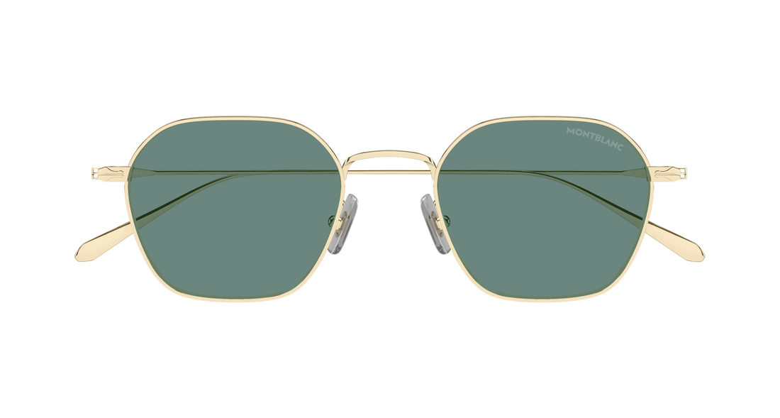 Occhiali da sole montblanc mb0472s 004 dorado geometrical/directional masculino taglia 50mm - Vista dettagliata