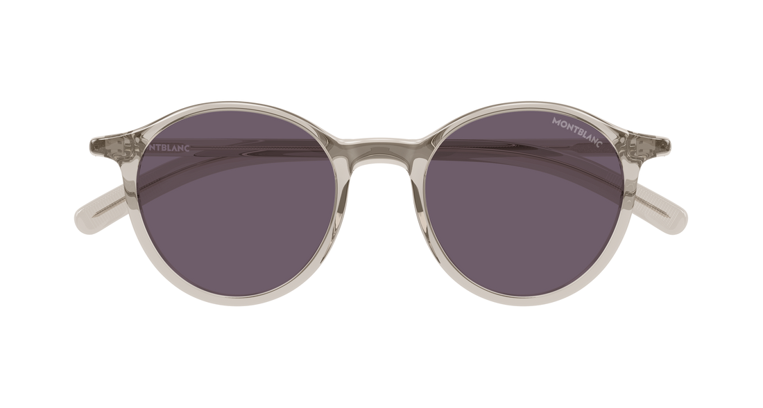 Occhiali da sole montblanc mb0324s 007 beige round/oval/panthos masculino taglia 50mm - Vista dettagliata