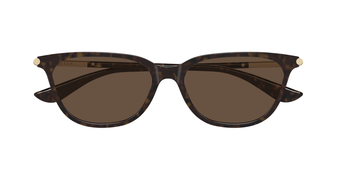 Óculos de sol alexander mcqueen am0553s 002 havana cat eye femenino tamanho 54mm - Vista de detalhe