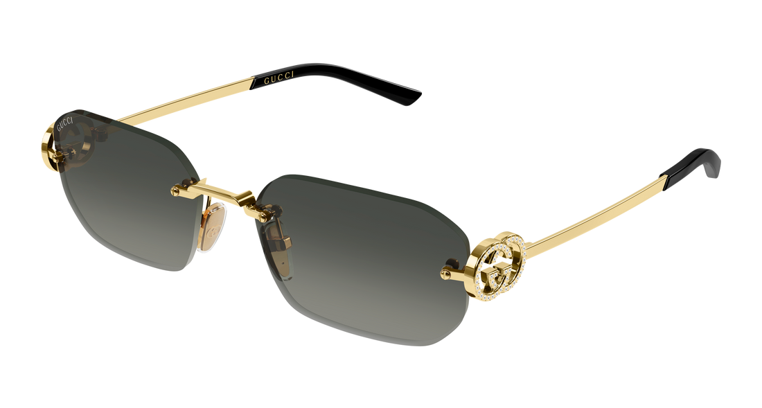 Sunčane naočale gucci gg2228s 002 dorado rectangular / squared femenino veličina 57mm - Glavni prikaz