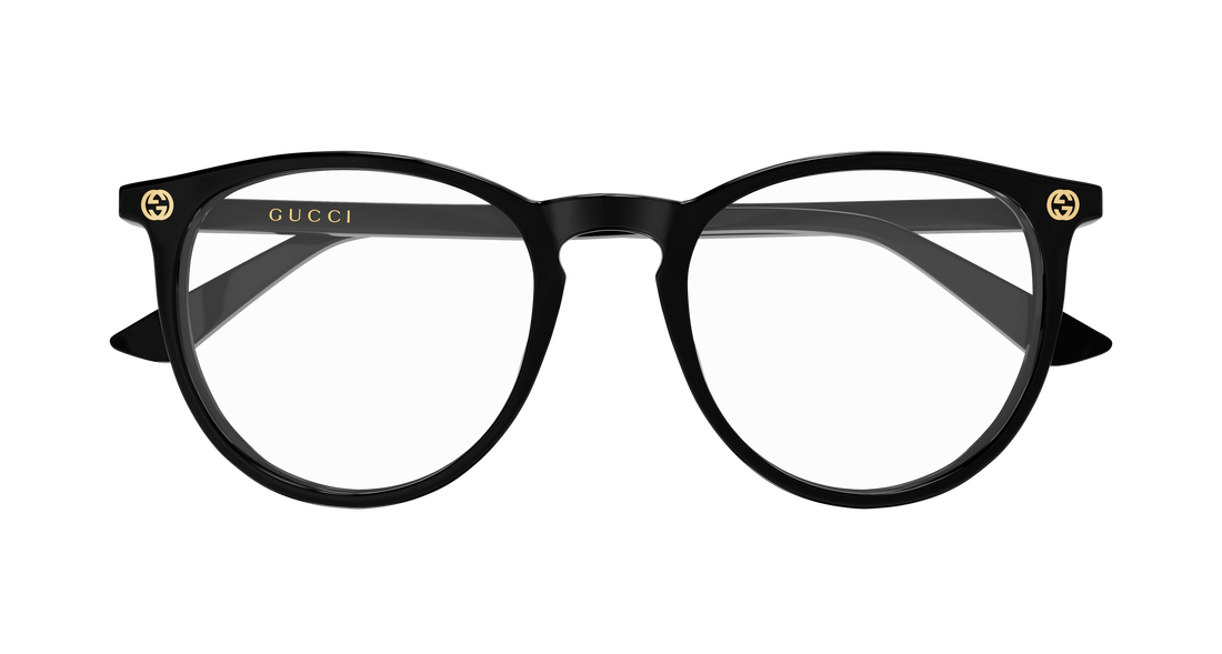 Lunettes de vue gucci gg0027o 015 negro round/oval/panthos femenino taille 52mm - Vue détaillée