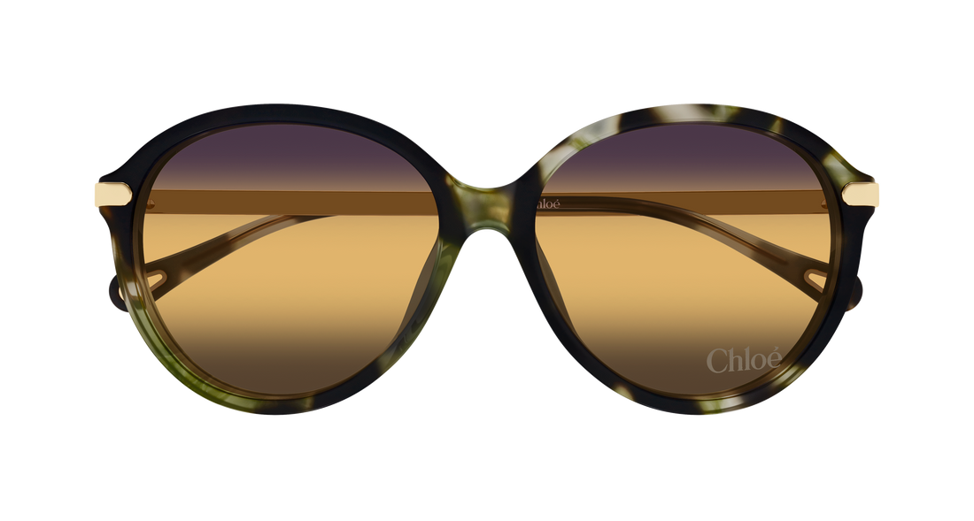 Gafas de sol chloé ch0358sk 003 havana round/oval/panthos femenino talla 59mm - Vista de detalle