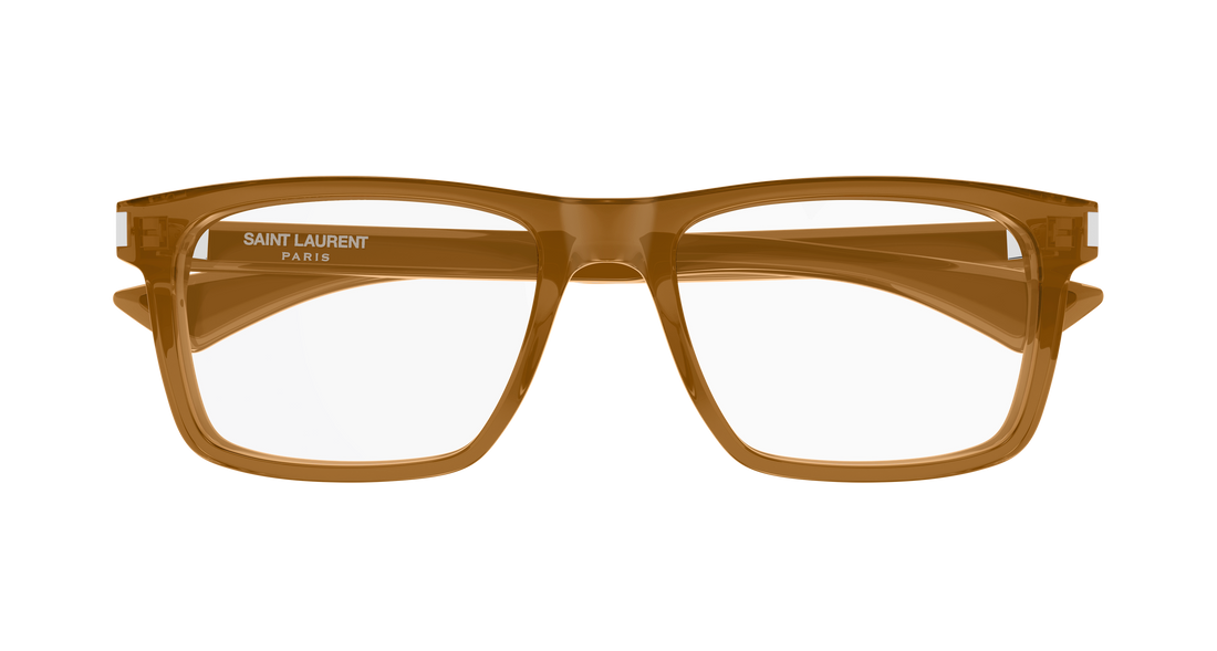 Occhiali da vista saint laurent sl 882 010 marron rectangular / squared masculino taglia 57mm - Vista dettagliata