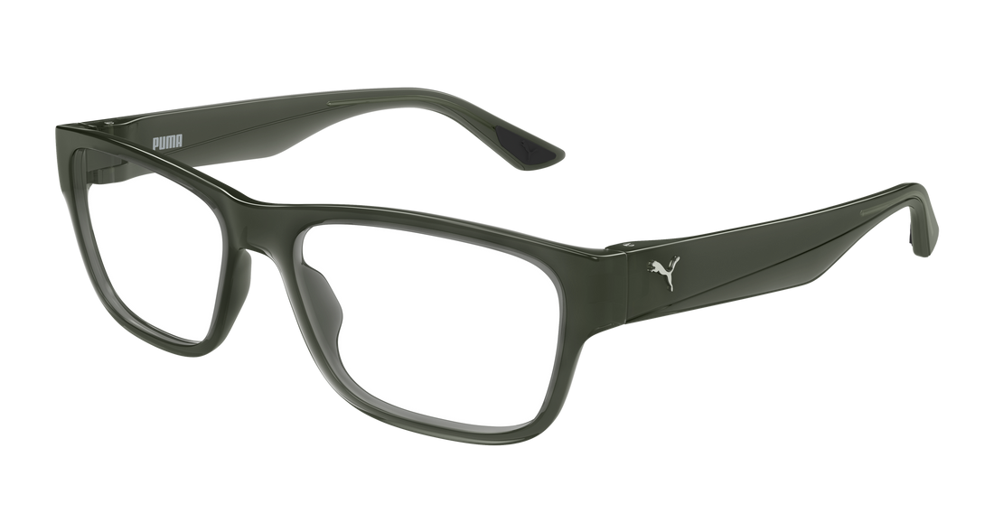 Prescription glasses puma pu0543o 006 verde rectangular / squared masculino size 58mm - Main view