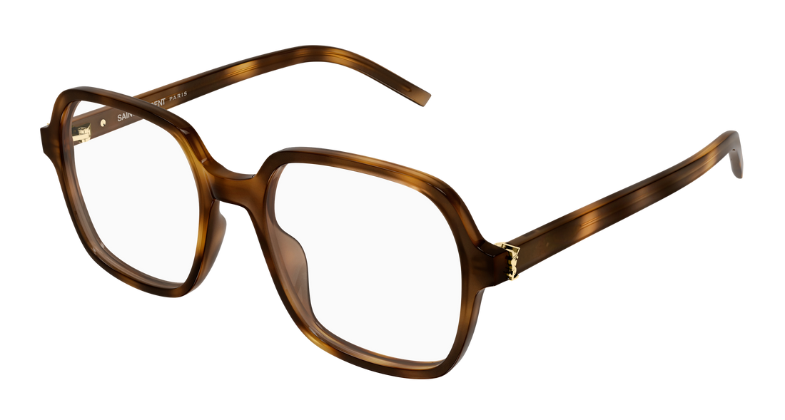 Glasögon saint laurent sl m190 003 havana rectangular / squared femenino storlek 54mm - Huvudvy