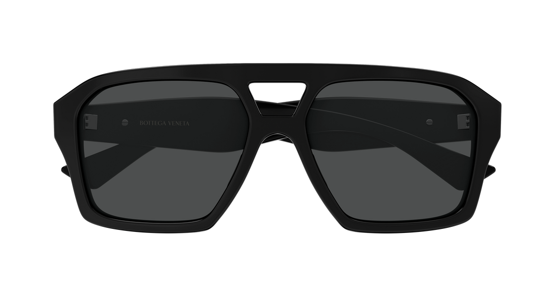 Occhiali da sole bottega veneta bv1501s 001 negro rectangular / squared unisex taglia 56mm - Vista dettagliata