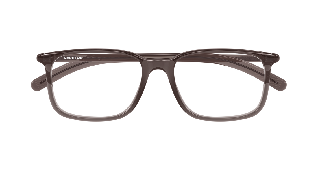 Prescription glasses montblanc mb0328o 006 marron rectangular / squared masculino size 54mm - Detailed view
