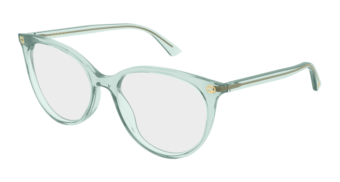 Brillen gucci gg0093o 011 verde round/oval/panthos femenino größe 53mm - Hauptansicht