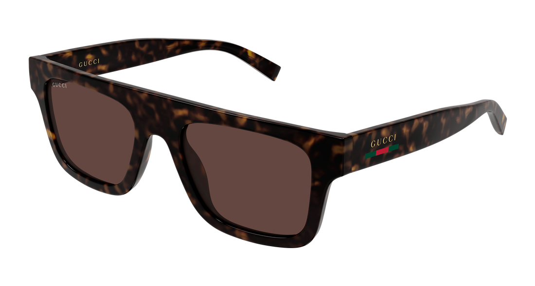 Solglasögon gucci gg2235s 002 havana rectangular / squared masculino storlek 53mm - Huvudvy