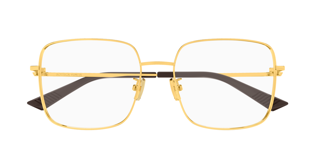 Occhiali da vista bottega veneta bv1519oj 001 dorado rectangular / squared femenino taglia 55mm - Vista dettagliata