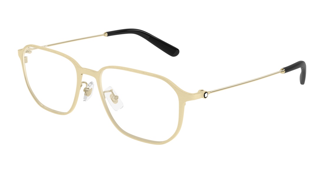 Prescription glasses montblanc mb0465oa 004 dorado geometrical/directional masculino size 55mm - Main view