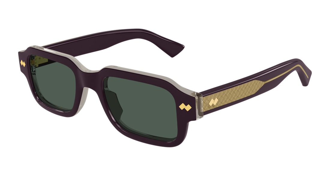 Lunettes de soleil bottega veneta bv1442s 004 violeta rectangular / squared masculino taille 51mm - Vue principale