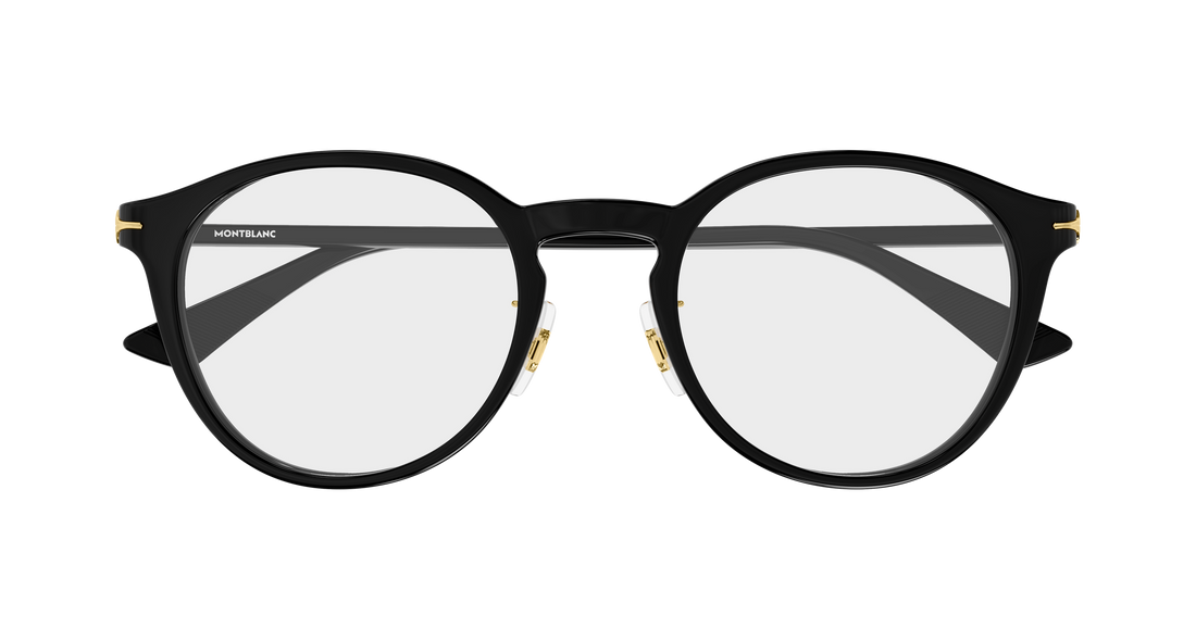Brillen montblanc mb0530oa 001 negro round/oval/panthos masculino größe 50mm - Detailansicht