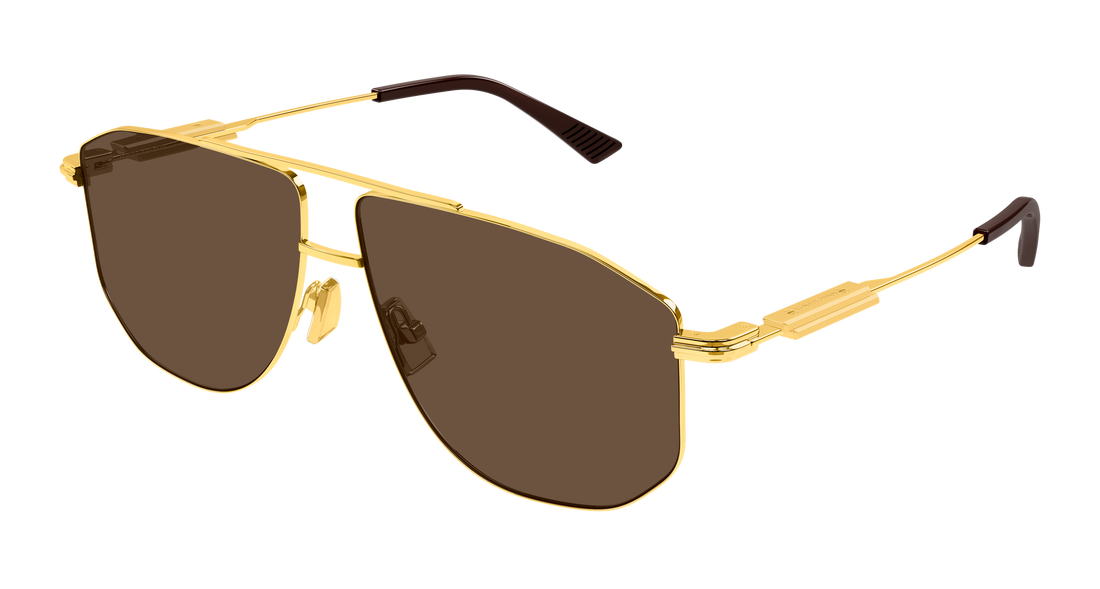 Occhiali da sole bottega veneta bv1509s 002 dorado pilot/navigator unisex taglia 59mm - Vista principale
