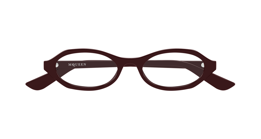 Gafas graduadas alexander mcqueen am0559o 003 rojo round/oval/panthos femenino talla 51mm - Vista de detalle