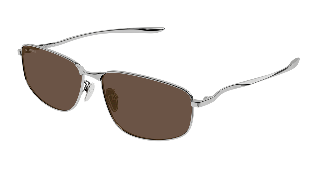 Sunglasses balenciaga bb0494sa 002 plateado rectangular / squared masculino size 61mm - Main view
