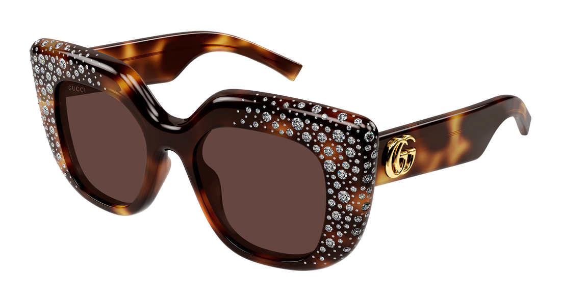 Sunglasses gucci gg2030s 006 havana rectangular / squared femenino size 50mm - Main view
