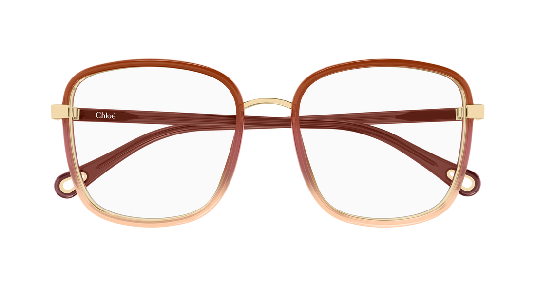 Brillen chloé ch0034o 025 rojo rectangular / squared femenino maat 53mm - Detailaanzicht