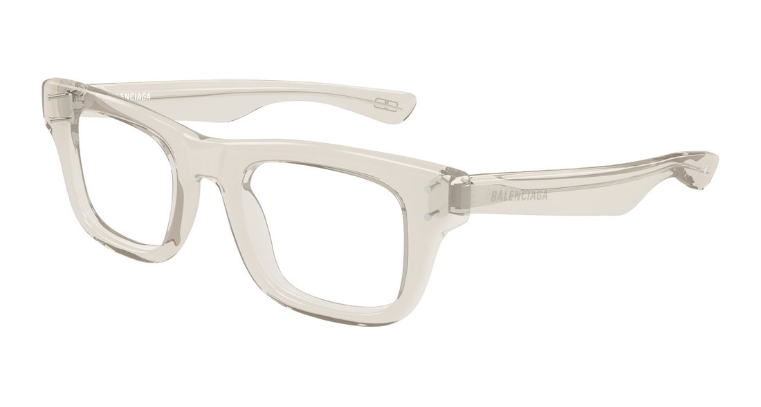 Briller balenciaga bb0523o 004 beige rectangular / squared masculino størrelse 50mm - Hovedvisning
