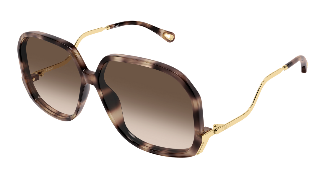 Gafas de sol chloé ch0404s 003 havana geometrical/directional femenino talla 60mm - Vista principal