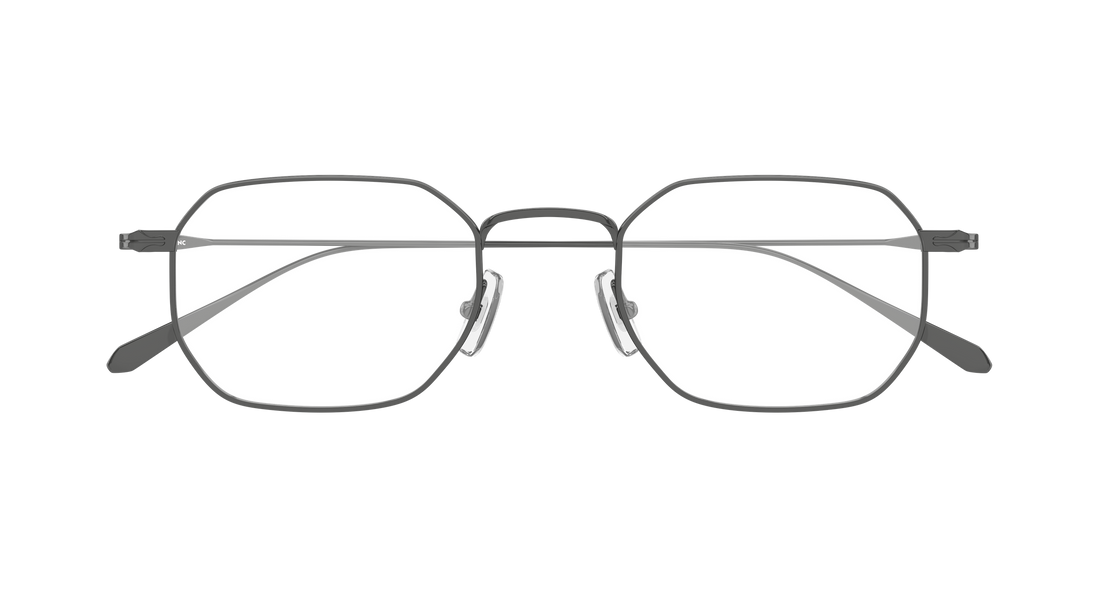 Briller montblanc mb0474o 003 plateado rectangular / squared masculino størrelse 50mm - Detaljeret visning